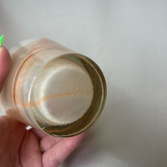 Recycled Spanish ECOGLASS GLASSWARE Candle Votive Bowl Vase Hand Blown - Picture 5 of 7